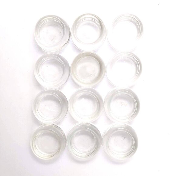 Glass Furniture Coasters-Dominion Glass Canada-Mid Century Carpet Savers-12 Pcs - Picture 3 of 6